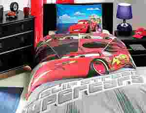 Комплект двухстороннего детского постельного белья DISNEY CARS FACE MOVIE,TAC ― Фабрика Сна