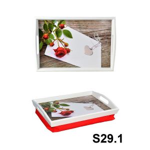 Поднос-подушка с ручками (светлый)