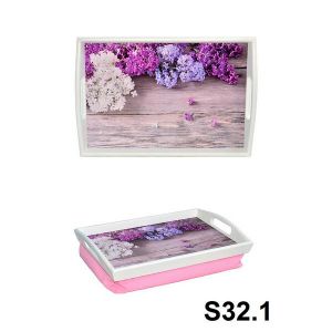 Поднос-подушка с ручками (светлый)