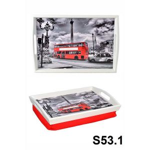 Поднос-подушка с ручками (светлый)